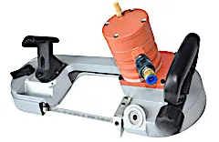 TY22800 Pneumatic Handheld Deep Cut Variable Speed Band Saw for heavy-duty cutting on the job zips through tubing, pipes