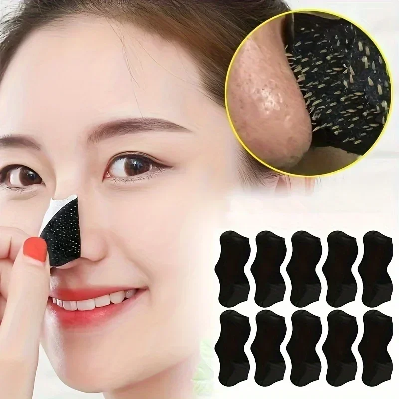 10-100 pçs tiras de nariz cravo limpeza profunda ponto nasal adesivos de ponto facial máscara de nariz shill para acne & cabeça preta-dropship