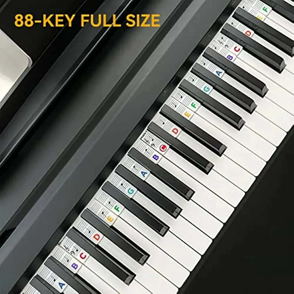 Miwayer Piano Keyboard Stickers for 88/61 Key,Removable Piano Keyboard Note Labels for Learning Piano Notes Guide for Beginner