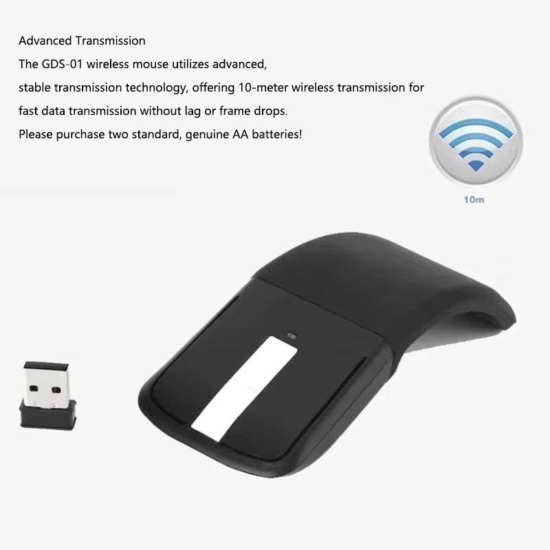 Xiaomi Foldable Bluetooth Wireless Mouse Dual-Mode Silent Arc Touch Ultra Thin Magic Mouse Portable Office Mouse for PC Laptop