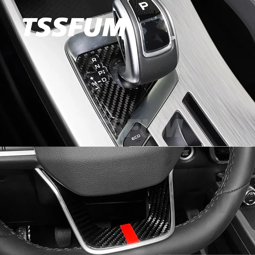 Real Carbon Interior Kit Dashboard Center Console Gear Shift Panel Stickers for Geely Coolray 2019 2020 2021 2022 2023 2024 2025