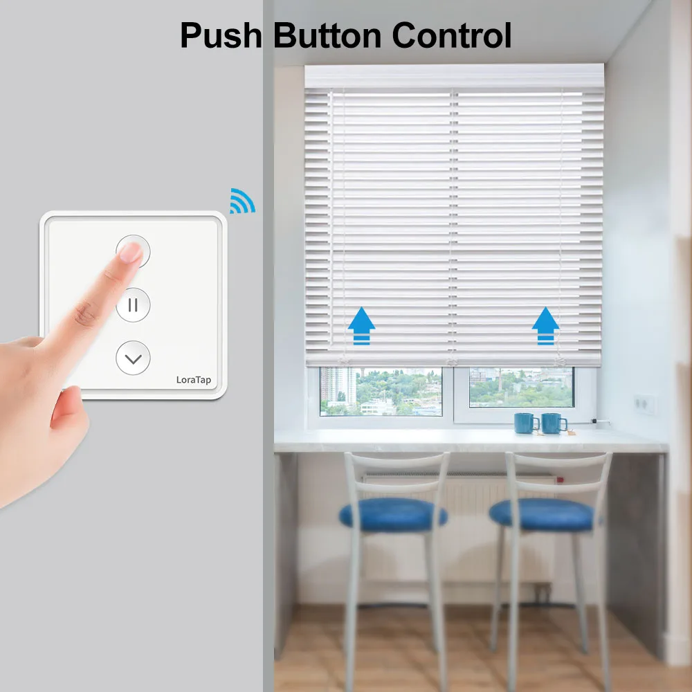 Qcsmart Rolluiken 79*79 Drukknop Gordijnen Knop Schakelaar Tuya Smart Life Connected Wifi Voice Control Alexa Google Home