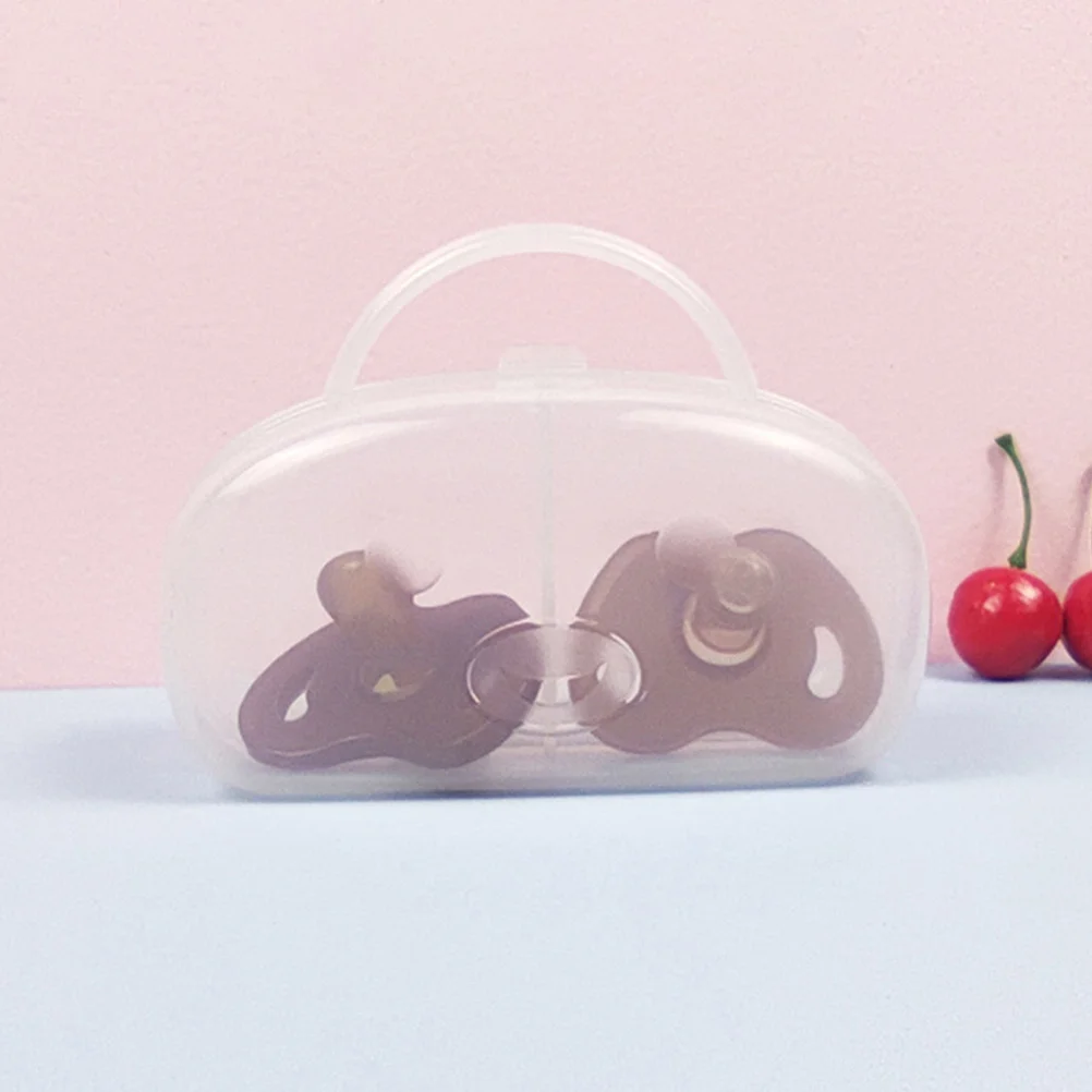 

4Pcs Baby Pacifier Box Transparent Case Durable PP Material Keeps Pacifiers Clean Pacifier Box Teether Container
