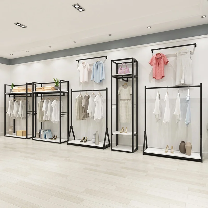 custom，Boutique Display  Rack for Clothes Shop Modern Clothes Display Stand  Garment Store Furniture