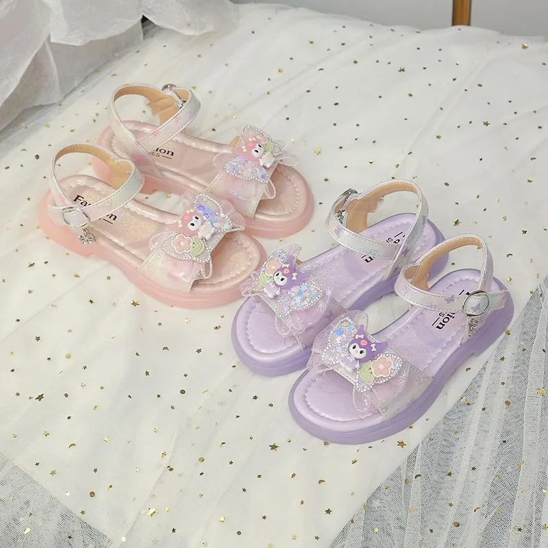 

Sweet Kurumi Anime Kawaii Sanrio Ins Fashion Pvc Slipper Shoes Cute 2025 New Casual Sandals Princess Lovely Gifts for Kids