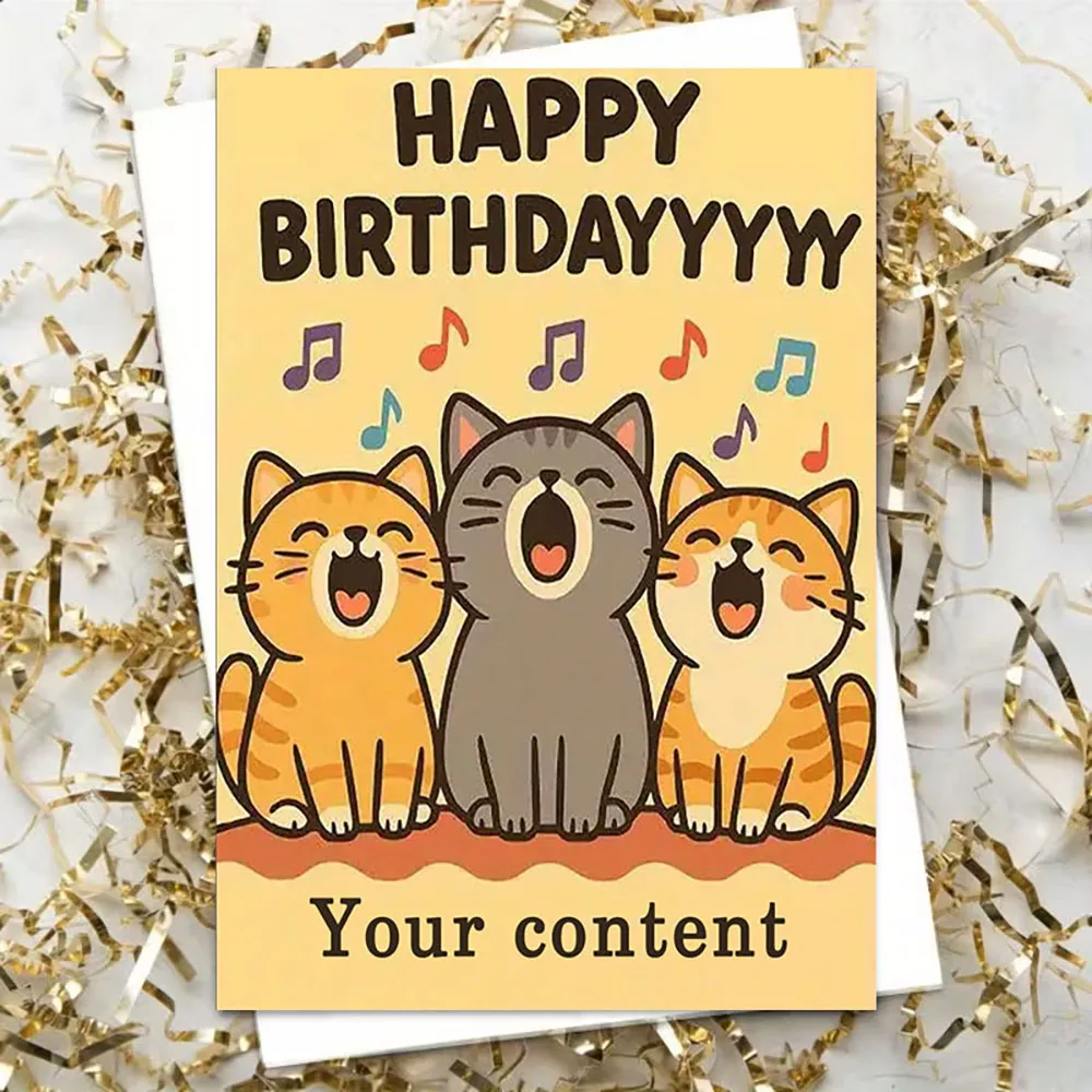 2/4/8 pezzi Carte con nome e compleanno personalizzate (per compleanni, battesimi, inviti per feste)