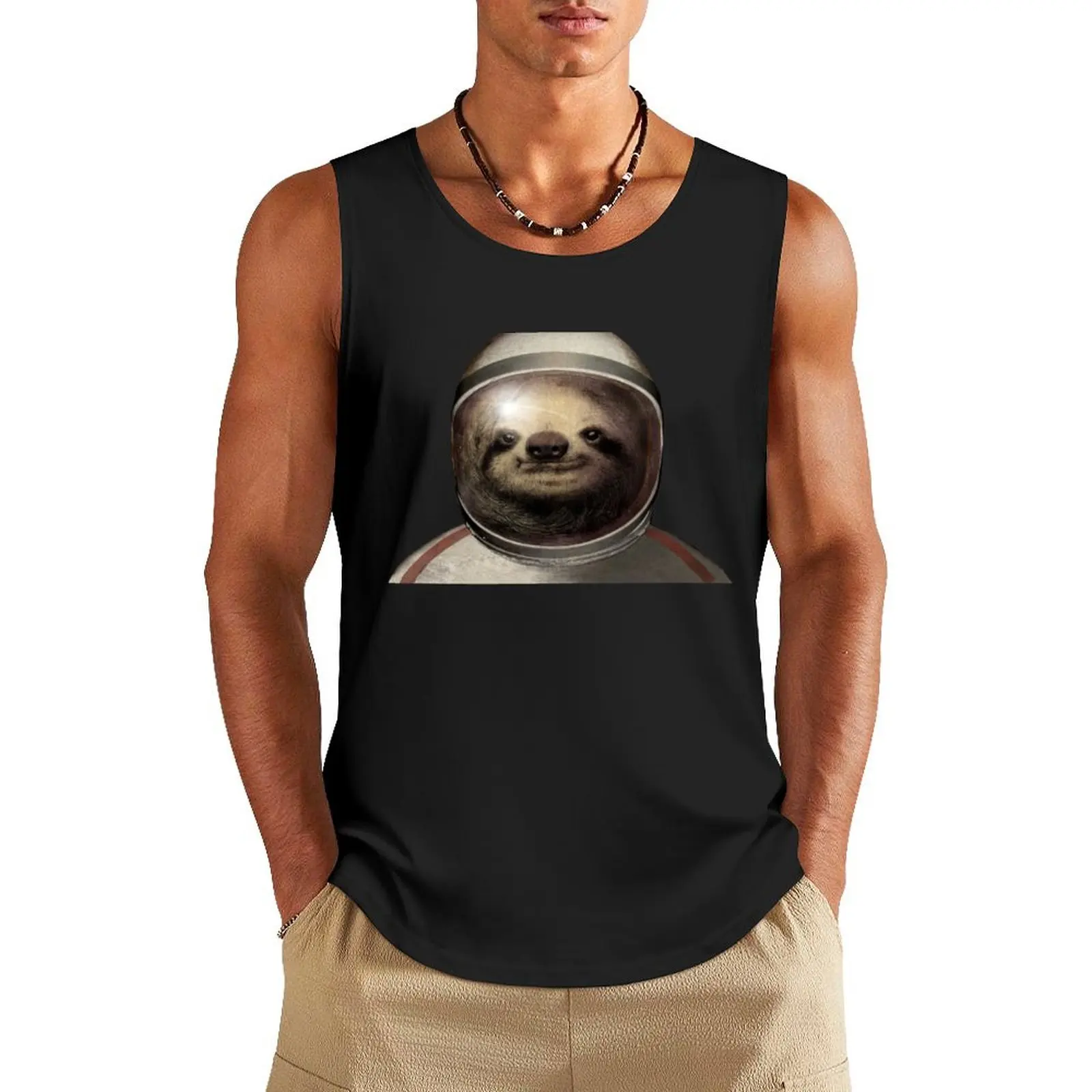 

Space Sloth Tank Top Men's sleeveless t-shirt sleeveless shirt man gym clothing men gym clothes men