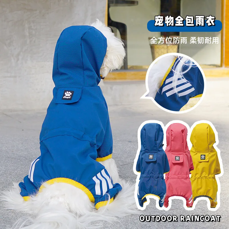 

Waterproof Dog Raincoat, All-Inclusive Four-Legged Bichon Poncho, Teddy, Pomeranian, Rainy Pet Clothes, Small and Medium Dogs