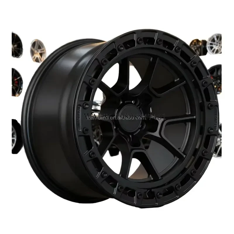 HZR New Concave Forged Aluminum Alloy Beadlock Wheels 5x115 30mm ET Gray Finish Universal Fitment Drag Racing