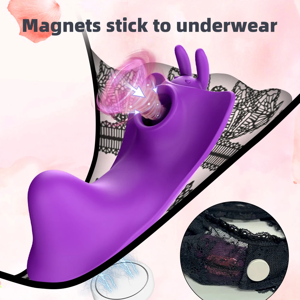 2 In 1 Bluetooth APP Sucking Vibrators Female Wearable Clit Sucker Clitoris Stimulator Adult Goods Sex Toys for Women \'s Panties