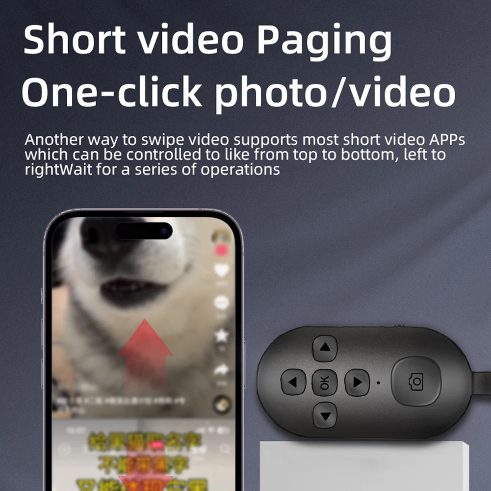 7 Button Rechargeable Bluetooth Remote Controller for iPhone Android Mobile Phone Selfie Photo Shutter  Page Turning