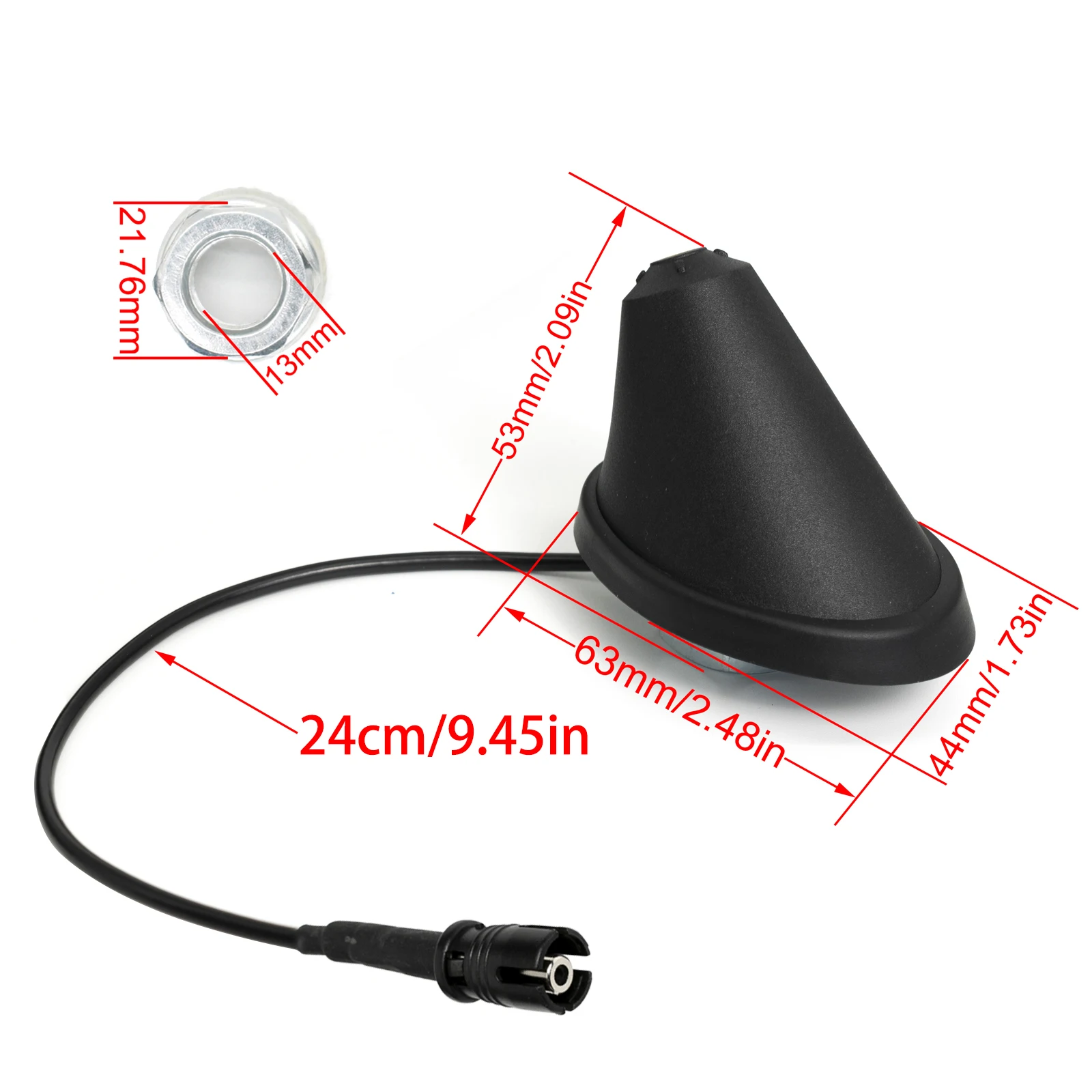 Car Roof Mount Antenna Base Aerial Seal Adapter Vehicle AM / FM Stereo Radio Amplified Signals For VW Golf Passat Jetta Bora T4