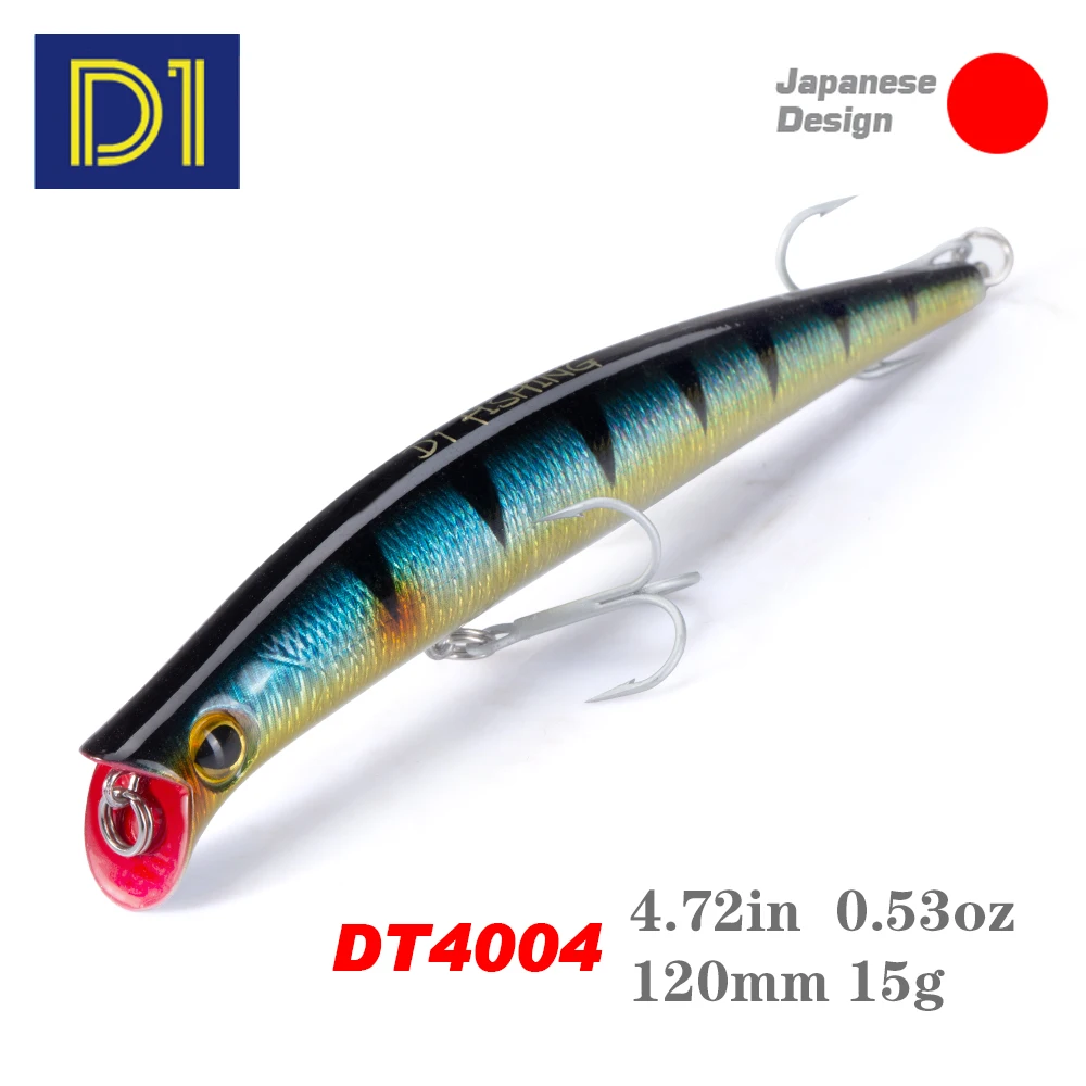 D1 Minnow Fishing Lures Jerkbaits Carp Popper Hard Baits 120mm/15g Floating Isca Saltwater Wobbler Pesca Fishing Accessories