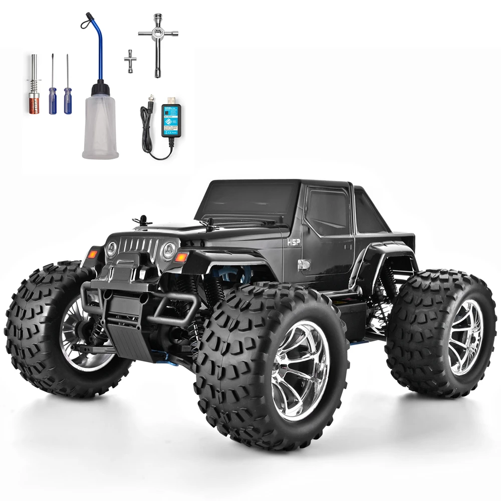 HSP RC Truck 1:10 Scale Nitro Gas Power Hobby Car Two Speed Off Road Monster 94108 4wd High Speed Hobby Remote Control Car