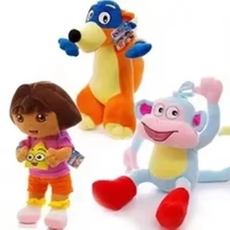 Hot البيع 25 سنتيمتر الحب الحقيقي مغامرة دورا القرد الأحذية سويبر ألعاب من القطيفة محشوة لينة أنيمي الدمى للأطفال هدايا عيد ميلاد #2