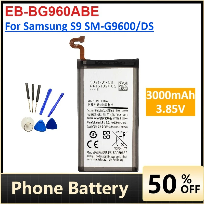 3000 мАч 3,85 В EB-BG960ABE аккумулятор для Samsung Galaxy G9600 SM-G960F/DS SM-G960 G960F G960 G960U G960W аккумуляторы для телефонов + инструмент