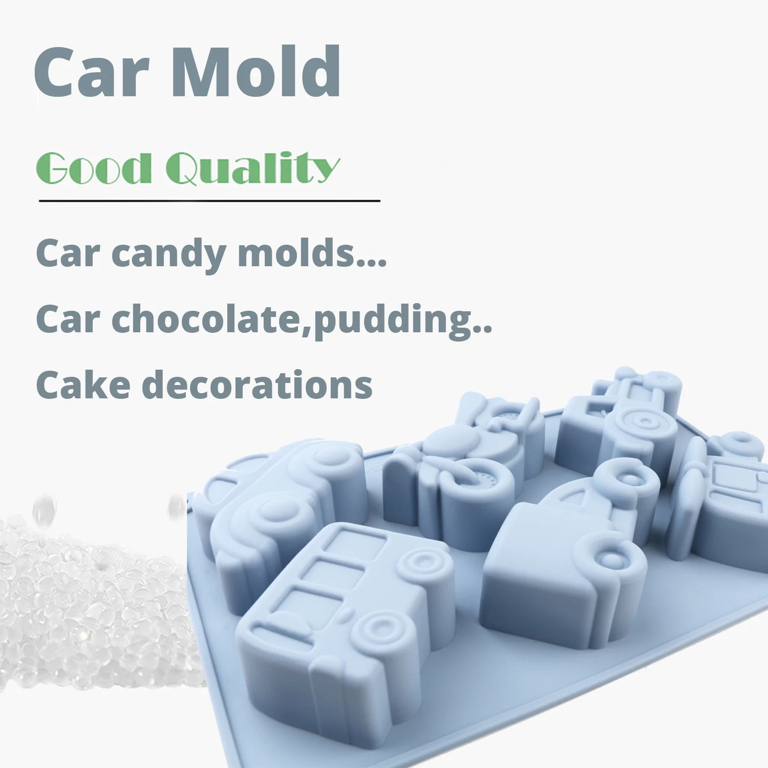 1 Silikon-Kuchenform mit 6 Verschiedenen Auto- und LKW-Designs, DIY-Backform, Kuchen-Schokoladen-Backblech, Motorrad-Rennsport Handgemachte Seifenform – Detail 4