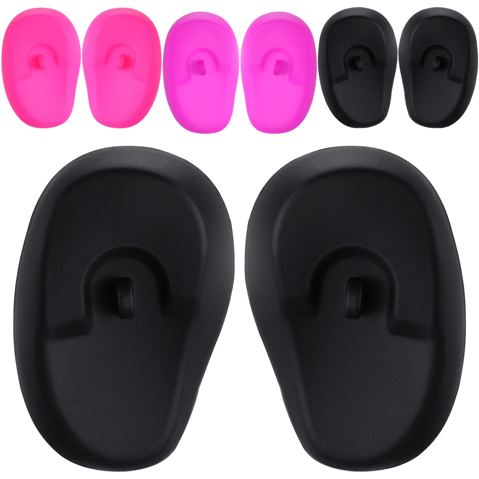 

4 Pairs Waterproof Ear Covers Silicone Hairdressing Ear Protectors for Stylist Dyeing Accessories Reusable Salon Use