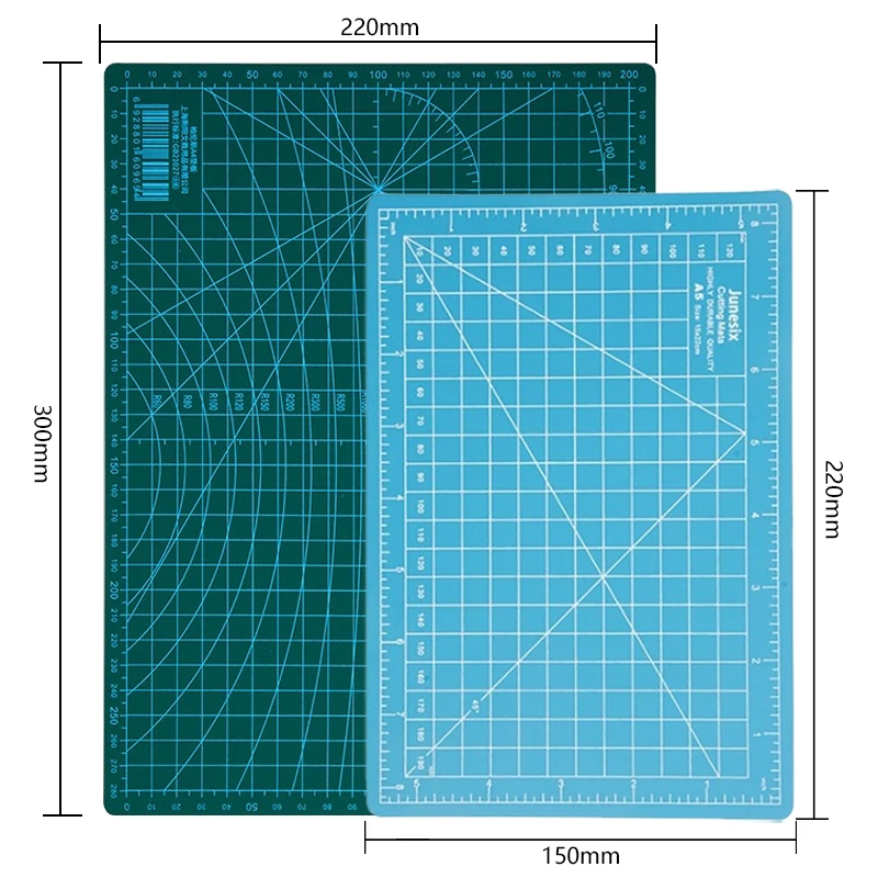 Borrence A4 A5 Cutting Mat Self Healing for Art Crafts Paper Cutting Engraving Leather Double Sided Grid Handmade Cutter Board