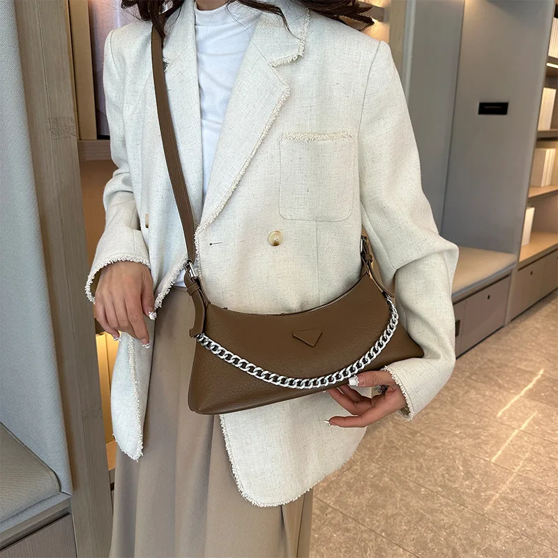 

2025 Spring New! Women's Stylish Underarm Bag Niche Minimalist Single-Shoulder Crossbody Bag All-Match Fashion Handbag