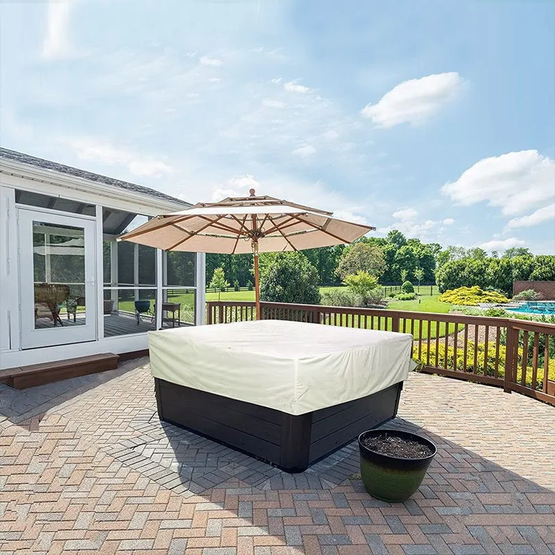Waterproof 600D Polyester Square Hot Tub Cover Outdoor SPA Covers  Protect Furniture Covers