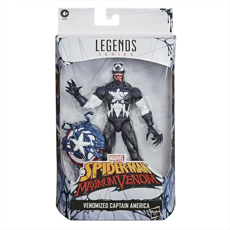 Hasbro Original Marvel Legends Series VENOMIZED CAPTAIN AMERICA Anime Action Figure Model Toy