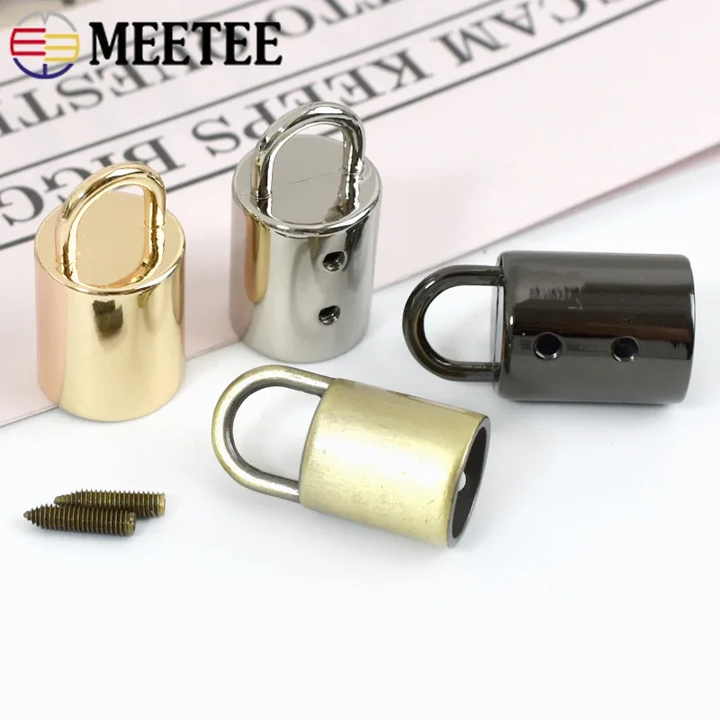 5/10/20Pcs 14mm Meetee Bag Belt Metal Buckles Strap Tassel Cord Lock Clasp Hook Connector Hanger Rope Locks Hardware Accessories