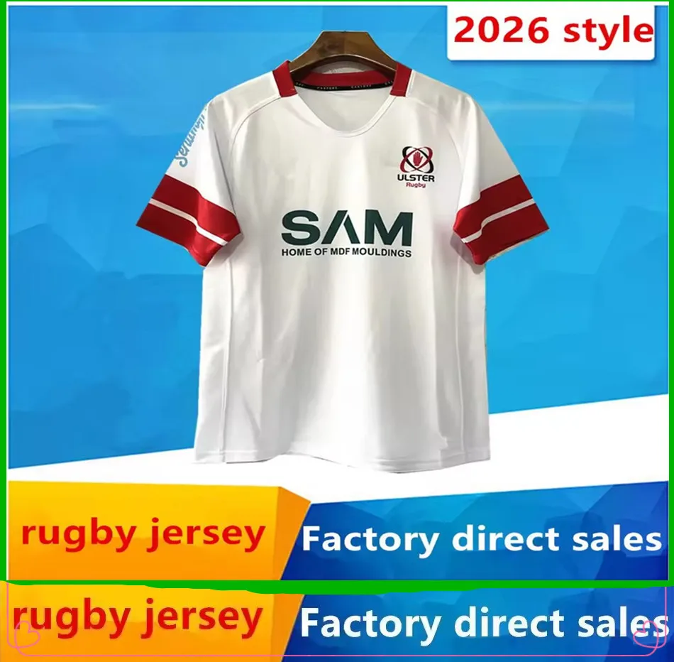 2026 ULSTER home away الرجبي جيرسي الترفيه تي شيرت رياضي الرجبي كم تي شيرت رياضي غير رسمي #3