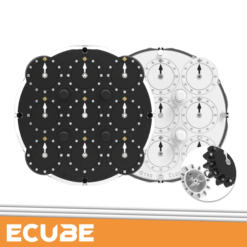 [ECube] ESCube EStar Clock XuanJi Full Magnetic Speed Clock Strickerless Magic Puzzle Regular Intelligence Toy for Children