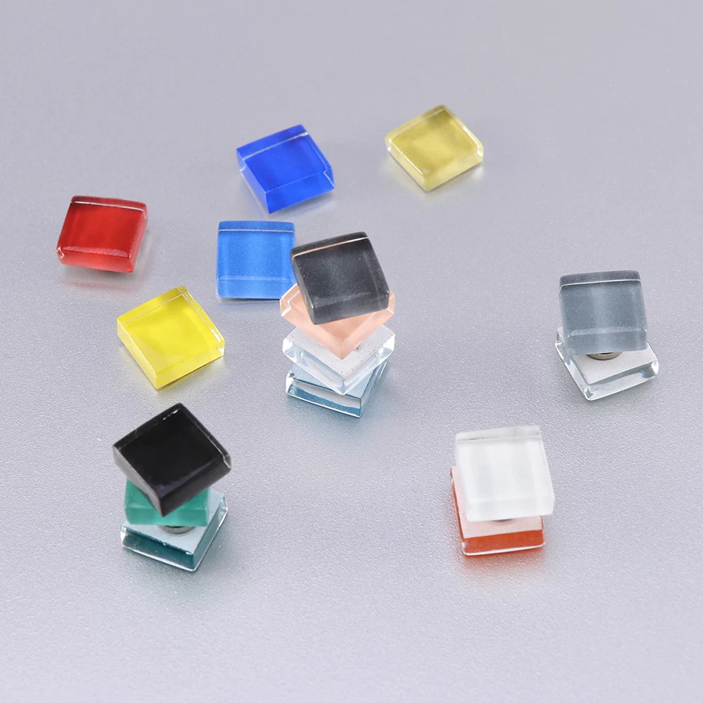 

12 Pcs Fridge Magnets Creative Glass Stickers Home Decoration Refrigerator Easy Use Notes Recipe Artwork