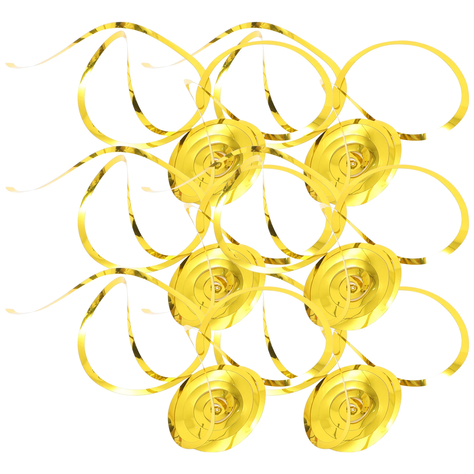 

6pcs Spiral Golden Decoration PVC Birthday Wedding Party Ceiling Halloween Hanging Party Hanging Swirl Swirl