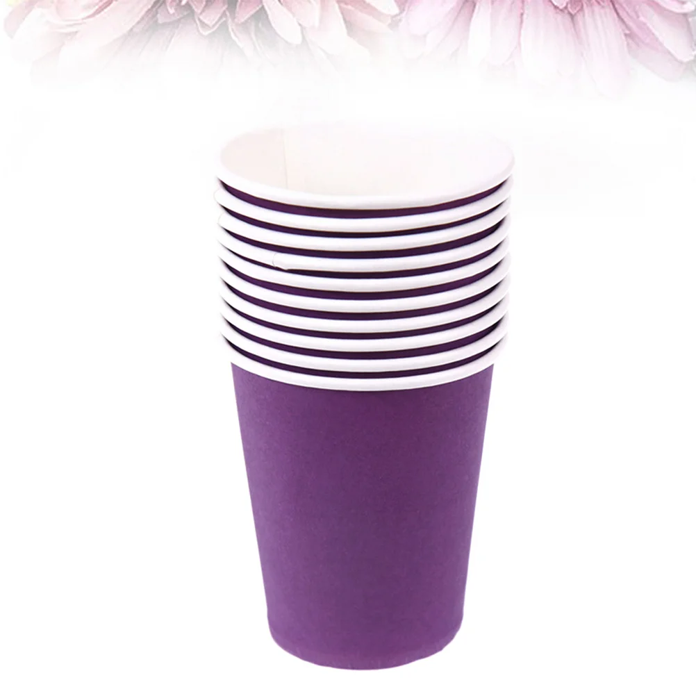 100Pcs Thicken Colorful Disposable Paper Cups DIY Art Materials for Kindergarten Children Grass Green Disposable Cups