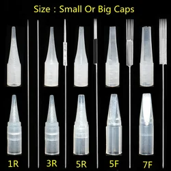 100Pcs Microblading Permanent Makeup Tattoo Needle Tip Tattoo Nozzle Needle Caps For Eyebrow Lip Eyeline Tattoo Machine Gun