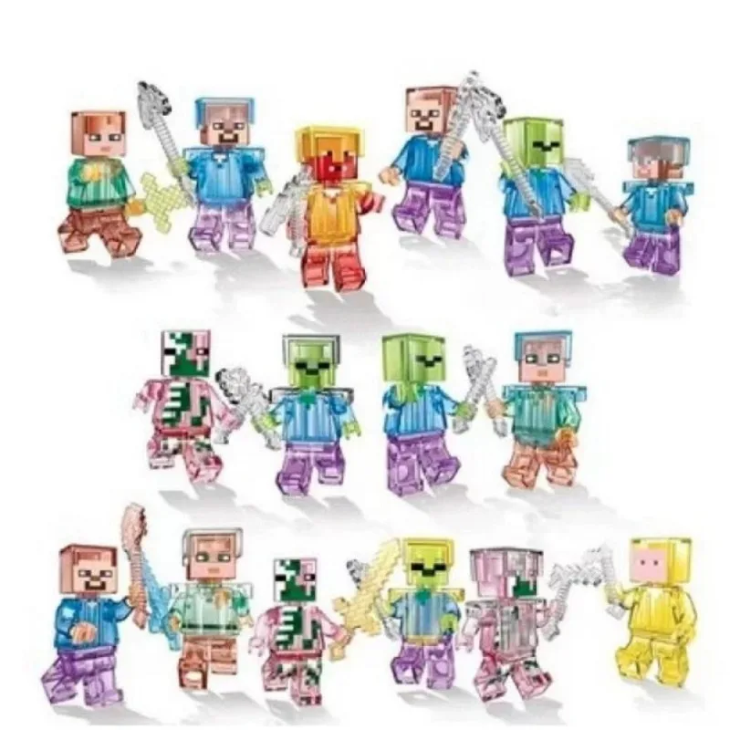 Building block piccole particelle Figura di giunzione fai-da-te con arma set di giocattoli educativi per bambini regalo di compleanno per bambola pedonale