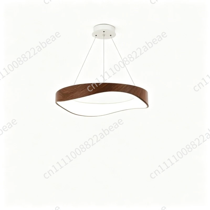 Creative Wood Grain Metal Pendant Lights Danish Designer Restaurant Eye Protection Kitchen Bedroom Interior Hanging Chandeliers