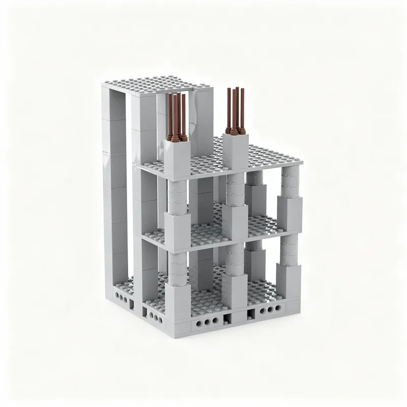 116pcs MOC Under Buildings Module 3 City Construction Model Building Blocks Construction Christmas Gifts Toy Display Creative