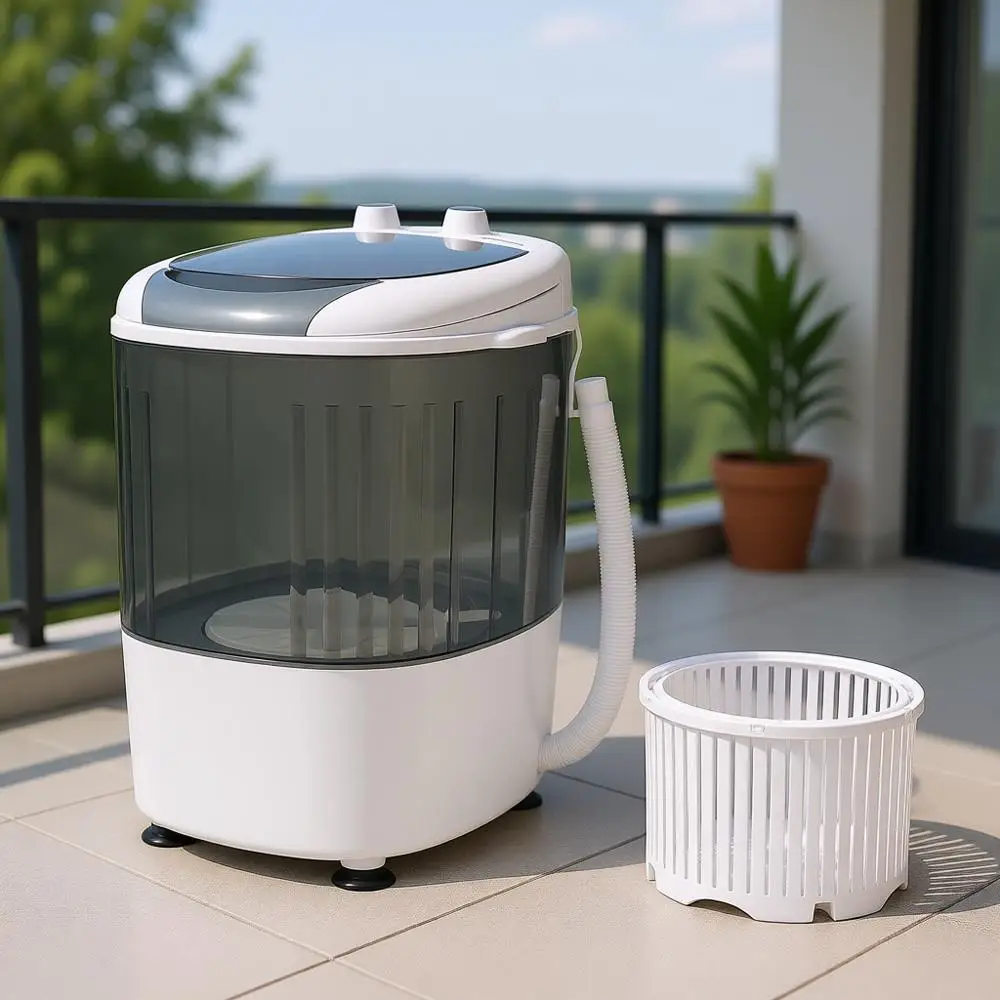 

Портативная стиральная машина, компактная, для дома и автофургона, серая