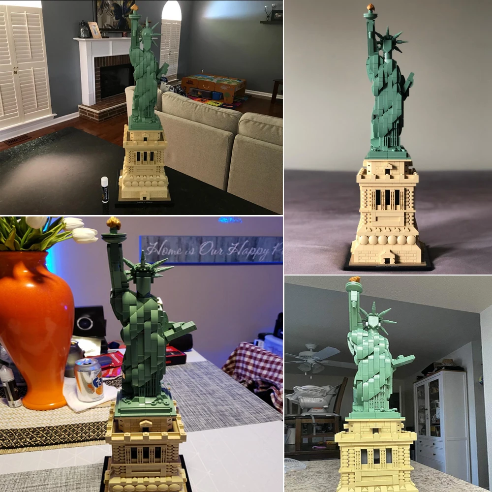 1685 Pieces Architecture Statue of Liberty Large Collection Building Set Model Gift for Kids and Adults Compatible 21042