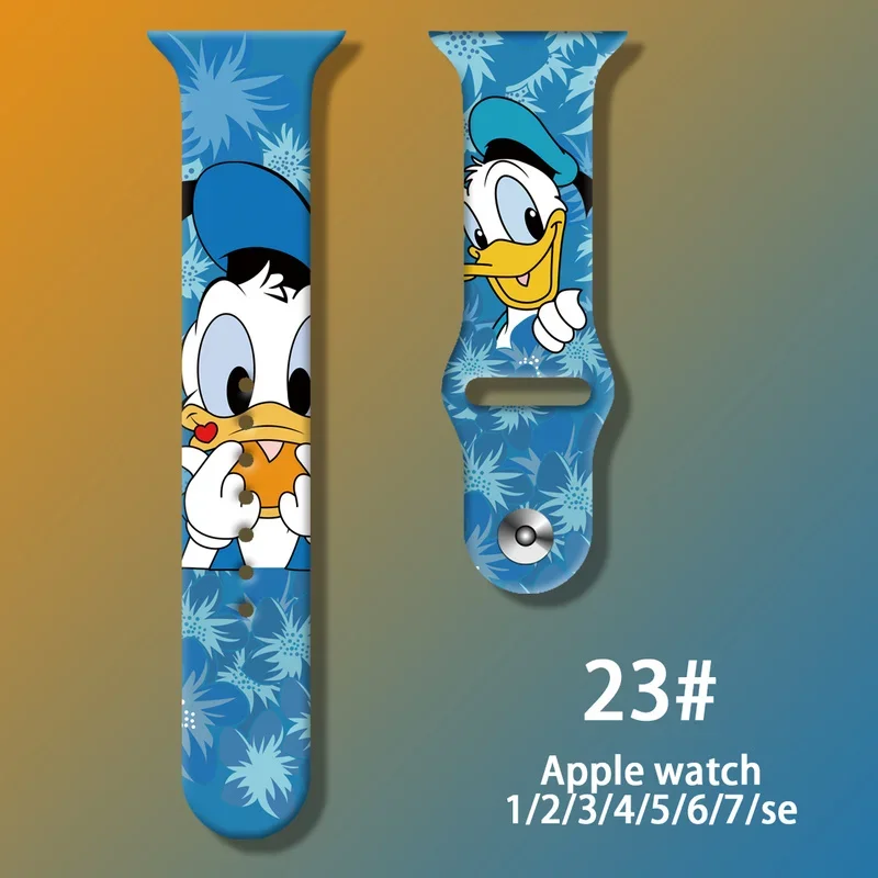 Disney Mickey Mouse Apple Watch Band for Iwatch Strap 1 2 3 4 5 6 7 Anime Band for Iwatch 38 40 41 42 44 45MM Replacement Strap