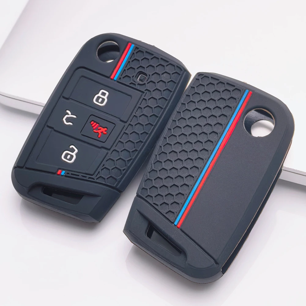 Key Fob Cover for Volkswagen Golf Tiguan Passat Octavia A7 MK7 MK2 B8 Arteon Anti-Scratch Shockproof Soft Grip Button Friendly