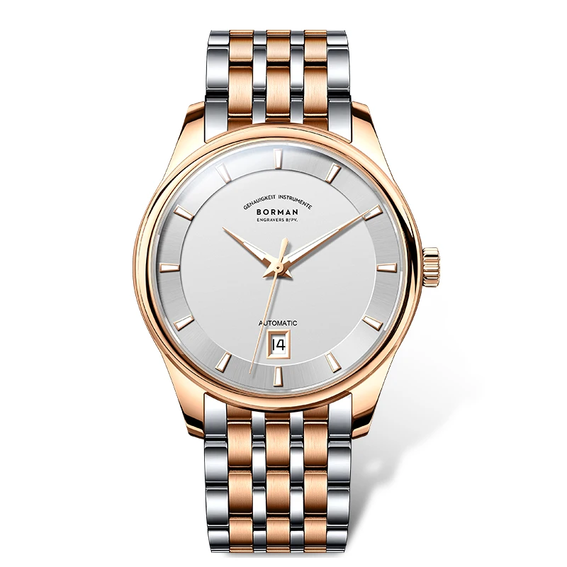 بورمان رجالي ساعات أوتوماتيكية 39 مللي متر ساعة اليد الميكانيكية سامسونج 9 مللي متر مضيئة 50 متر مقاوم للماء الياقوت مرآة ST2130