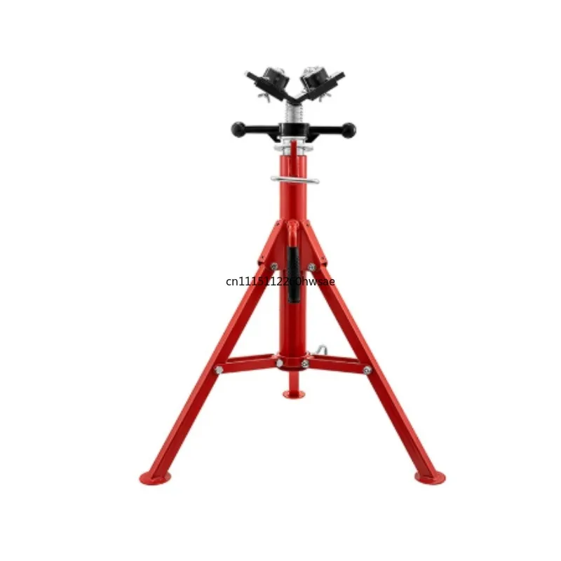 Steel Tripod Pipe Chain Vise, 1/8-5in Capacity Foldable Legs Tri-Stand Bench Vice, Portable Pipe Support Clamp for Fixing