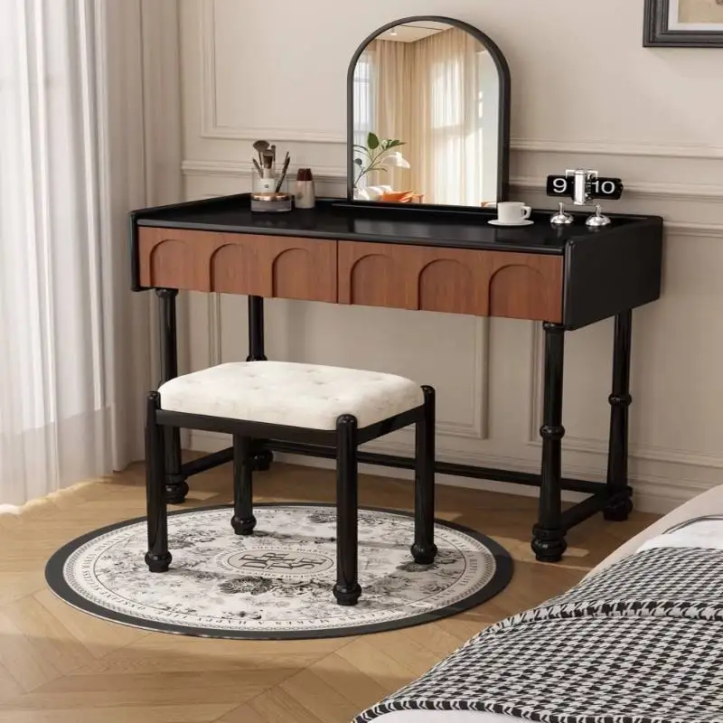 

French solid wood dresser chest cabinet small apartment bedroom makeup table medium antique storage cabinet Chest Of Drawers