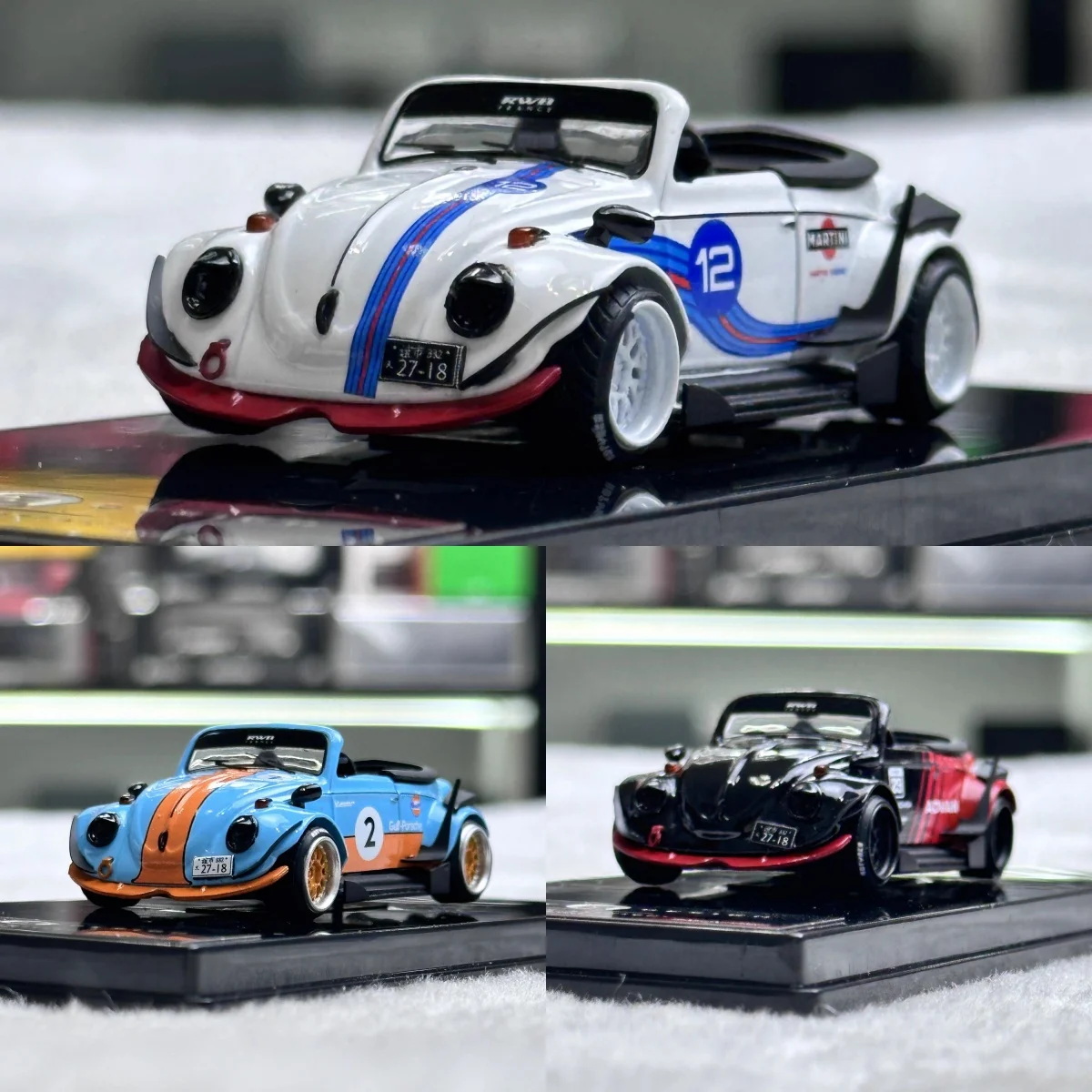 

INSPIRE1:64 Alloy Convertible Beetle Bay GULF Model ADVAN Alloy Car Model