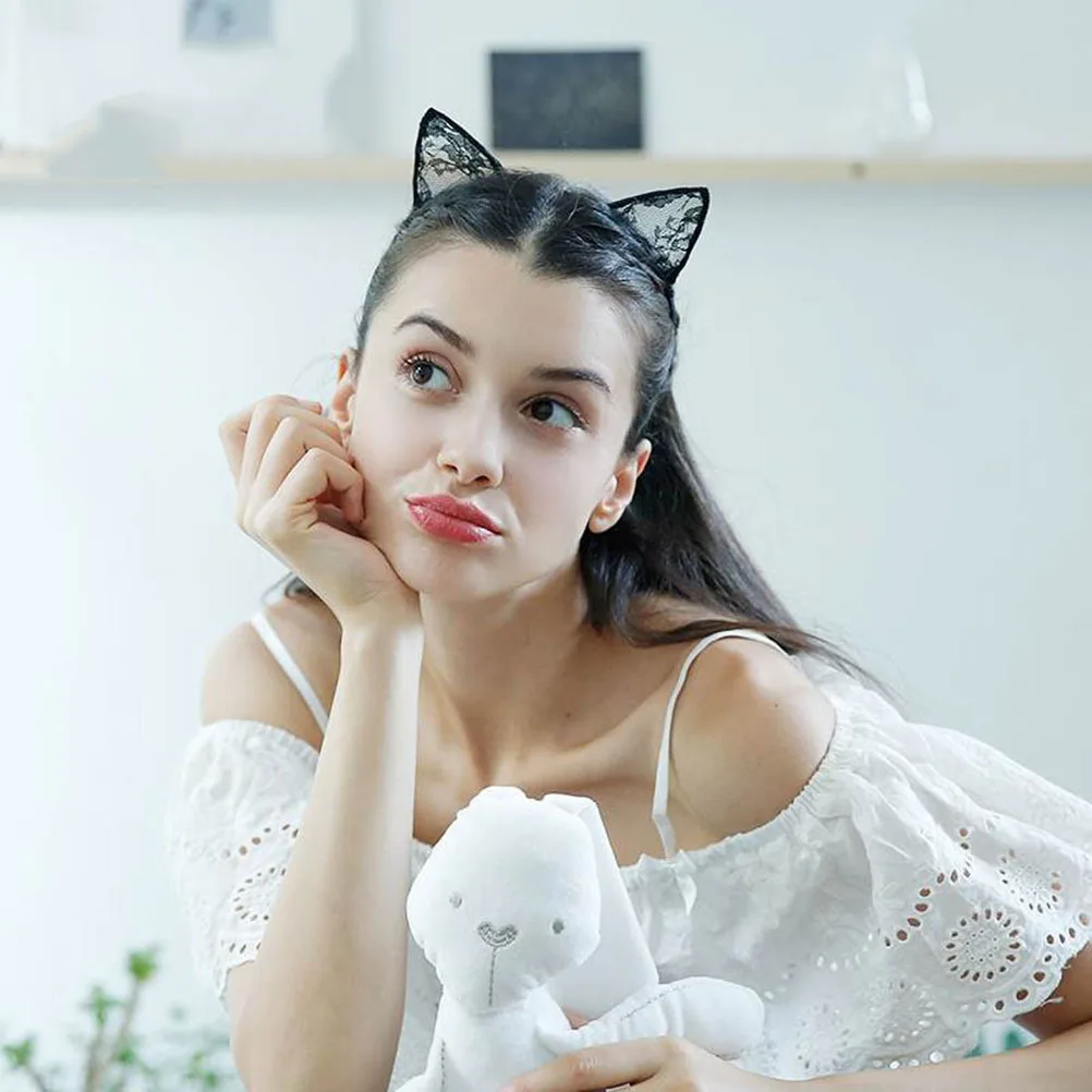 

1pc Cat Ears Hairband For Girls Women Party Festival Cosplay Prom Costume Daily Wear Headband Accessory