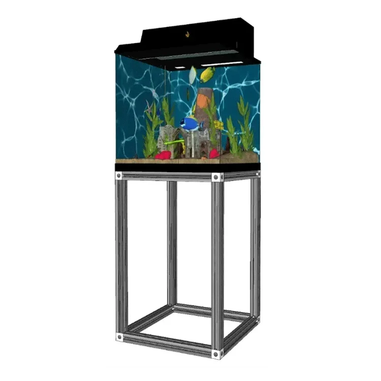 

Aluminum fish tank 1000 gallon tank professional customizable glass aquarium black silver acrylic frame aquariums & accessories