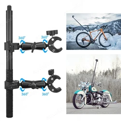 Motorcycle Bike Invisible Selfie Stick Monopod Handlebar Mount Bracket for GoPro Hero 13 12 11 Insta360 One X2 X3 X4 Accessories