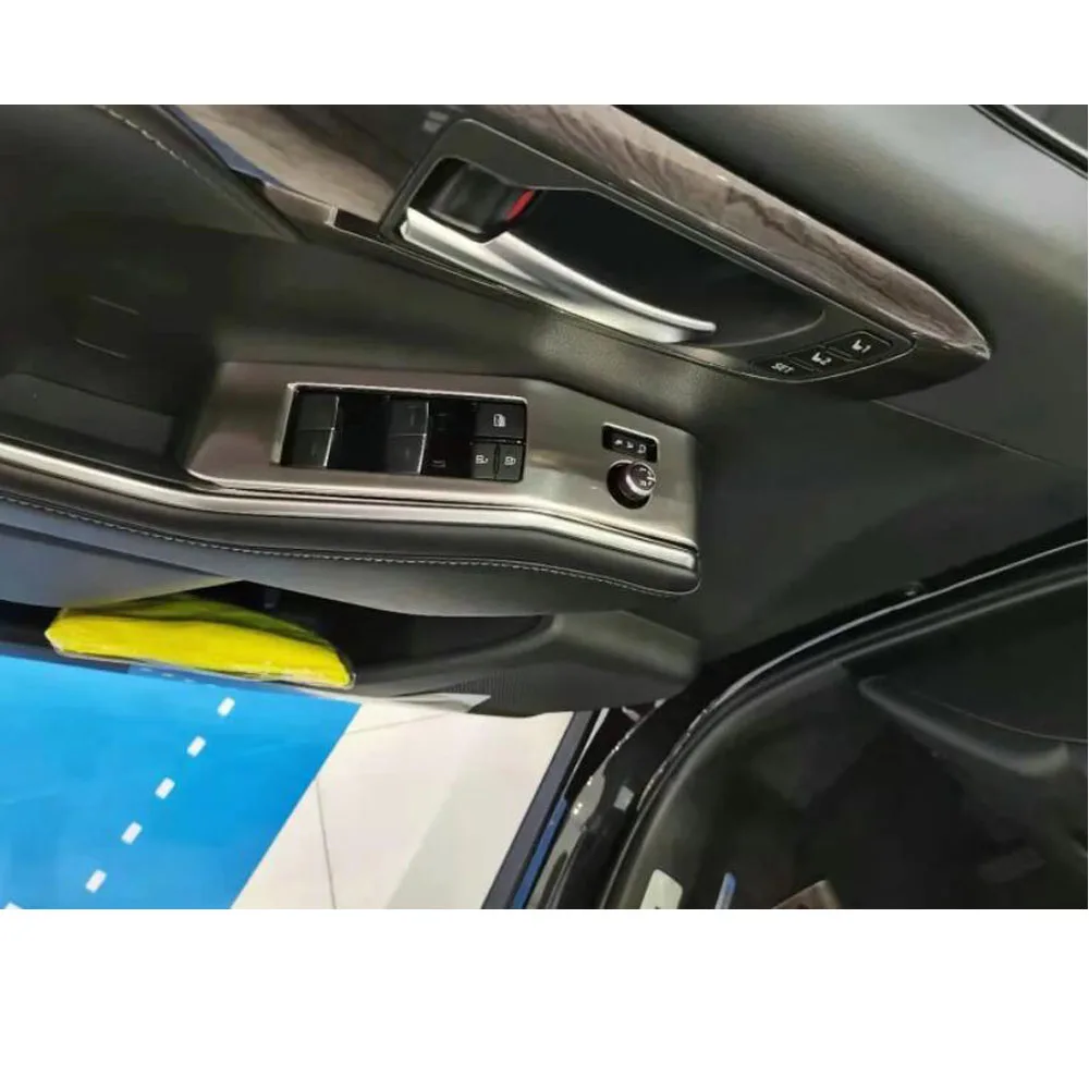 For Toyota Highlander Kluger 2020 2021 2022 Stainless Steel Car Interior Rear Armrest Box Air Condition Outlet Vent Cover Trim