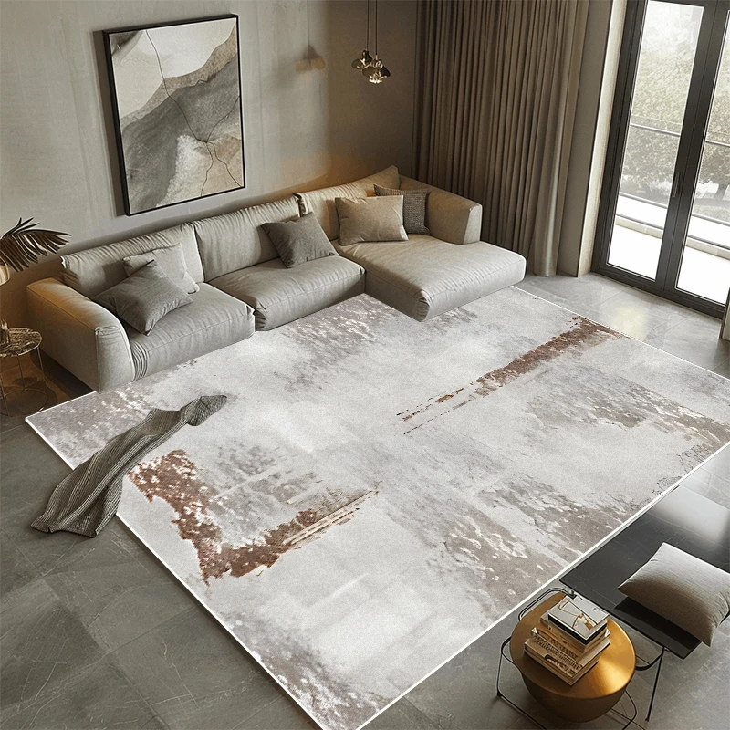 

Nordic Abstract Style Living Room Carpet Light Luxury Rugs for Bedroom Decoration Large Area Non-slip Washable Coffee Tables Mat