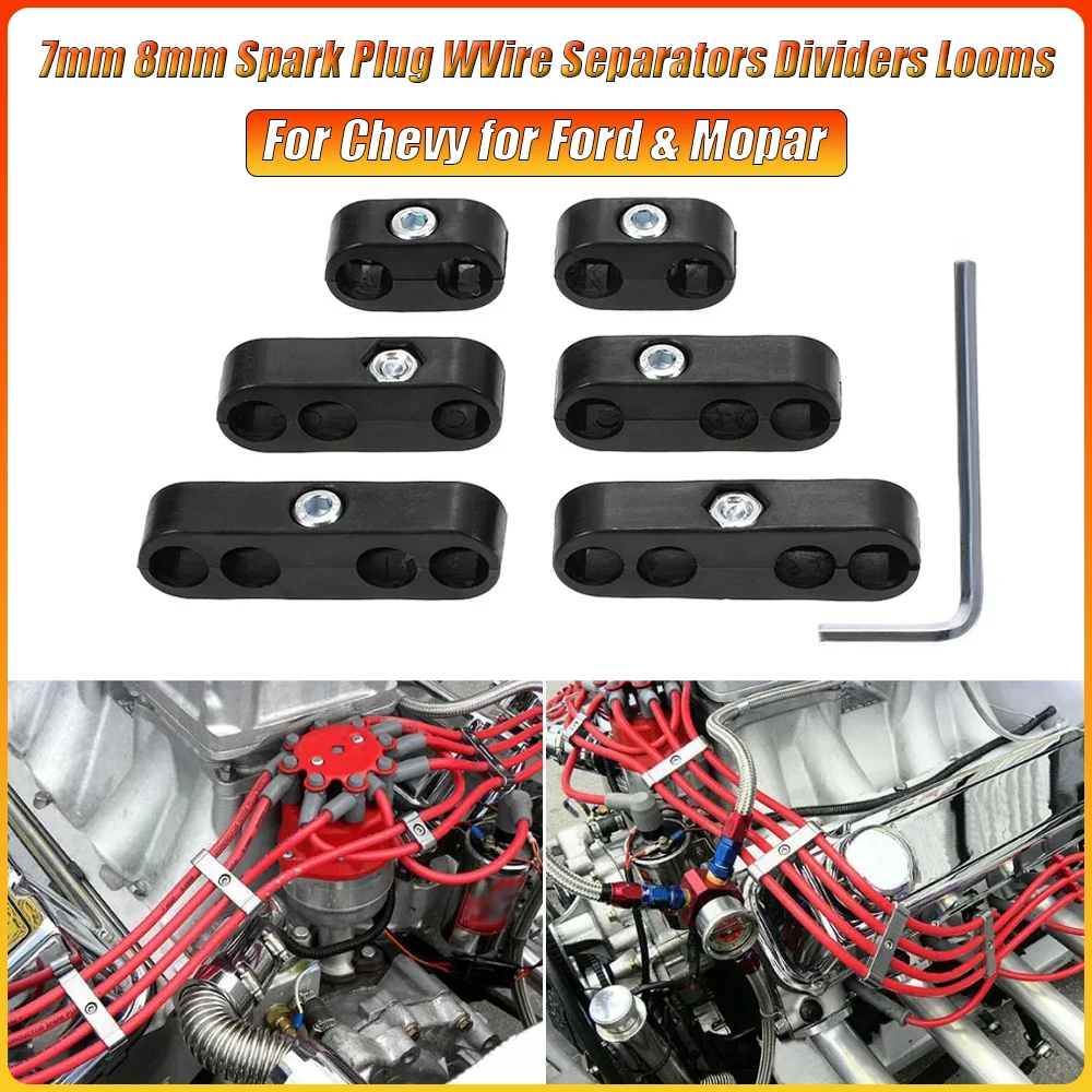 

For Chevy for Ford for Mopar 7MM 8MM Universal Spark Plug Wire Splitter Sparks Plugs Wires Separators Dividers Looms
